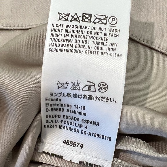 Escada Silk Satin Dress with Knit Cowl neck and Sleeves - Picture 7 of 10